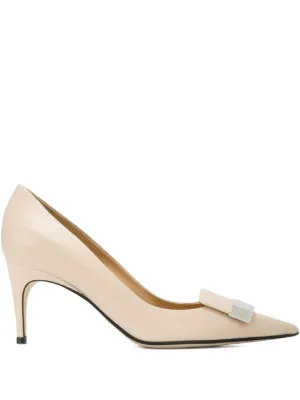 Sergio Rossi SR1 85mm Leather Pumps | Neutrals | FARFETCH JO