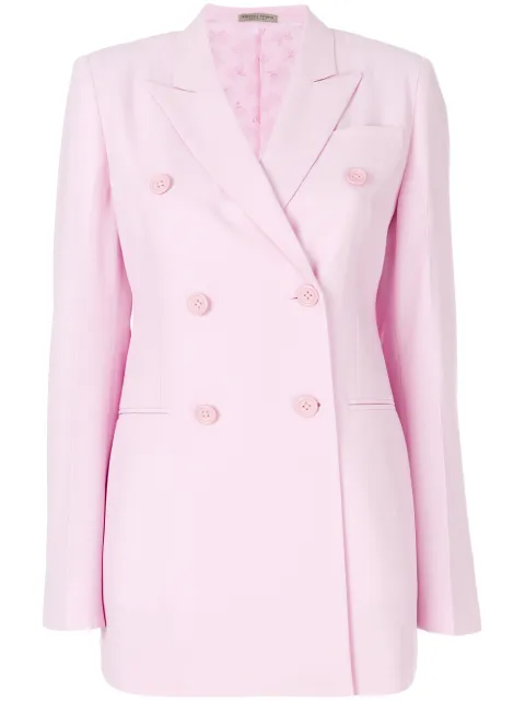 Click to view more detailed imagery on our partner's website Bottega Veneta Double-breasted Wool Blazer In Pink