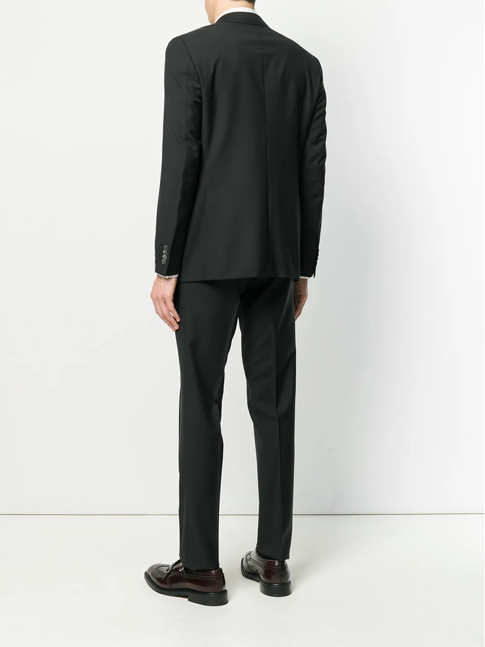 Dell'oglio slim-fit jas Zwart