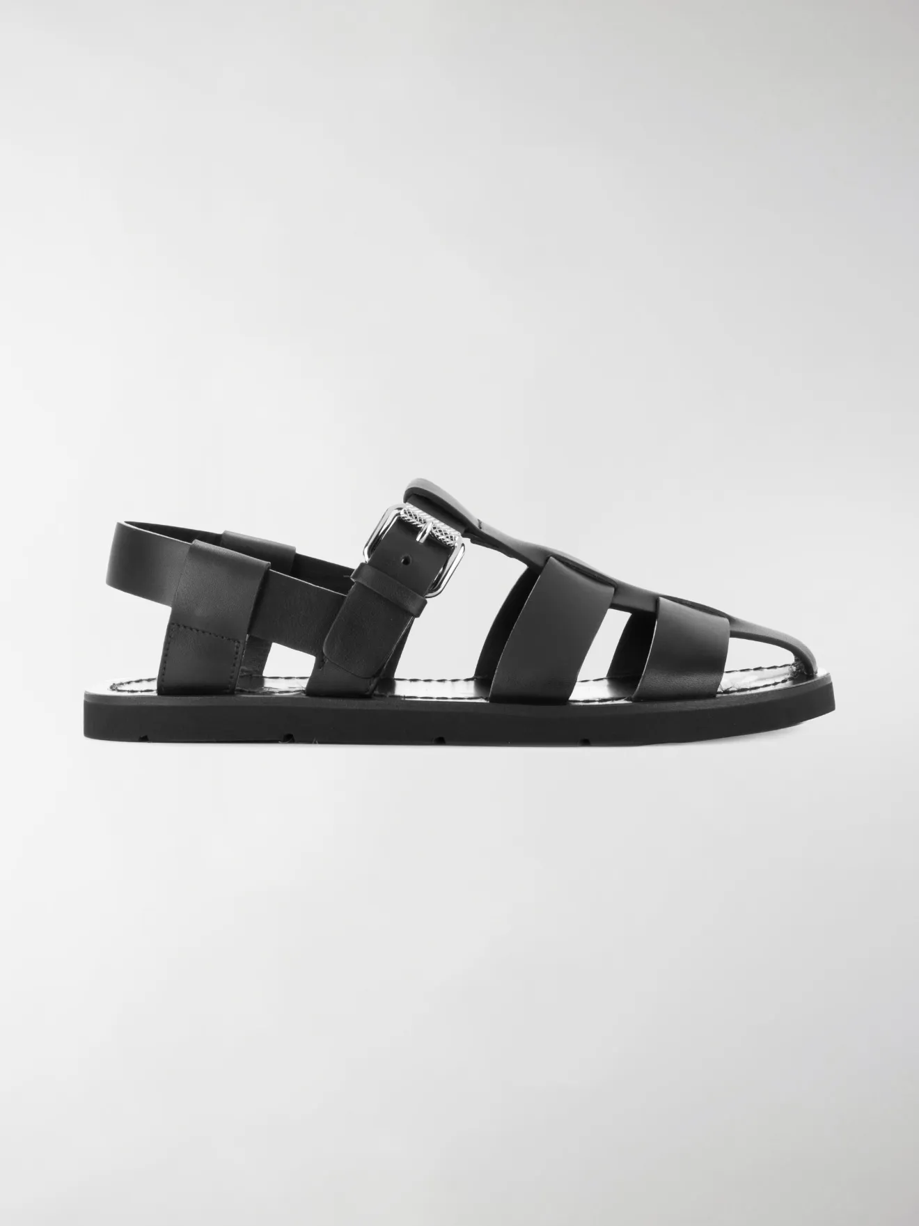 Prada caged gladiator sandals black | MODES