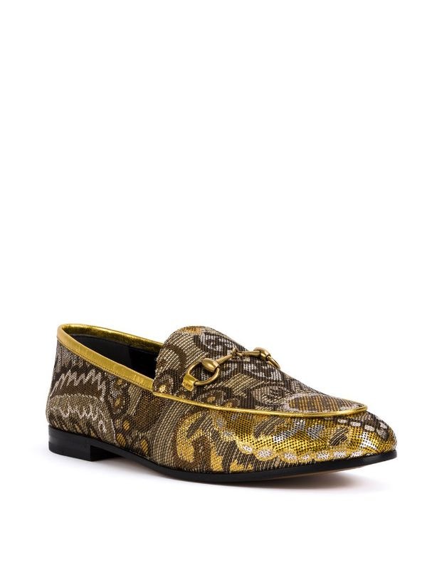 Gucci Jordaan Floral Brocade Loafers 