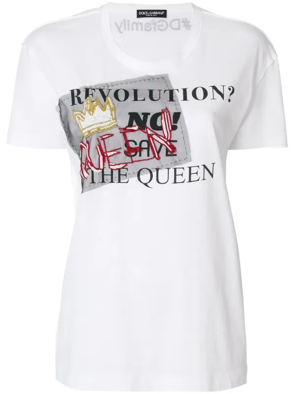 595 Dolce Gabbana Save The Queen Printed T Shirt Buy Online