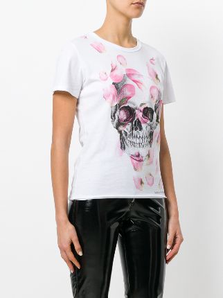 petal skull print T-shirt展示图