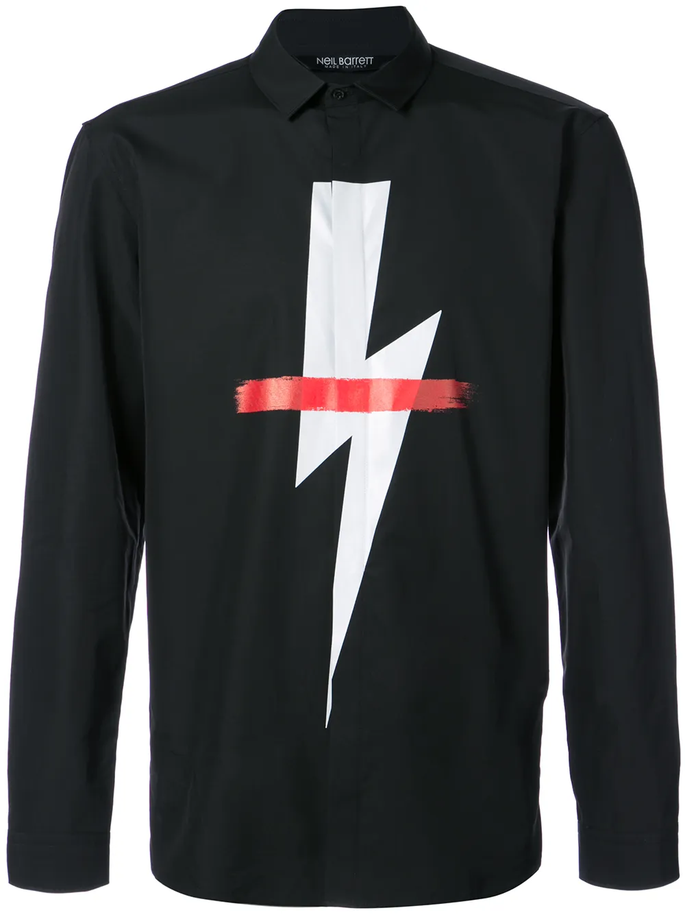 neil barrett 闪电印花衬衫