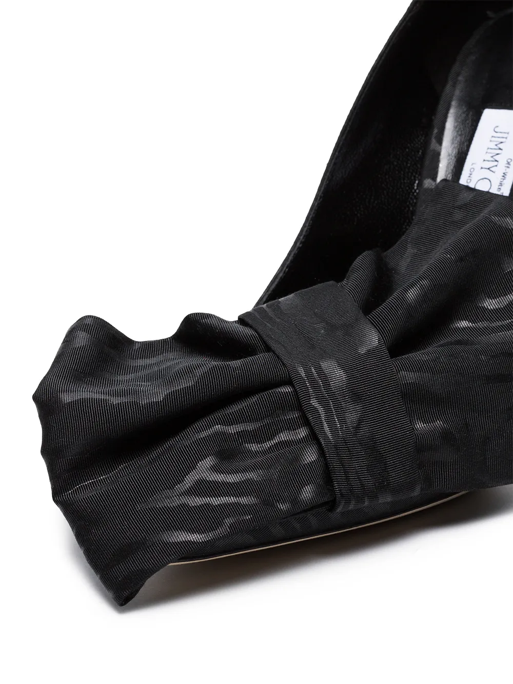 Off-White C O Jimmy Choo Black Mary 100 zijden strikjes Zwart