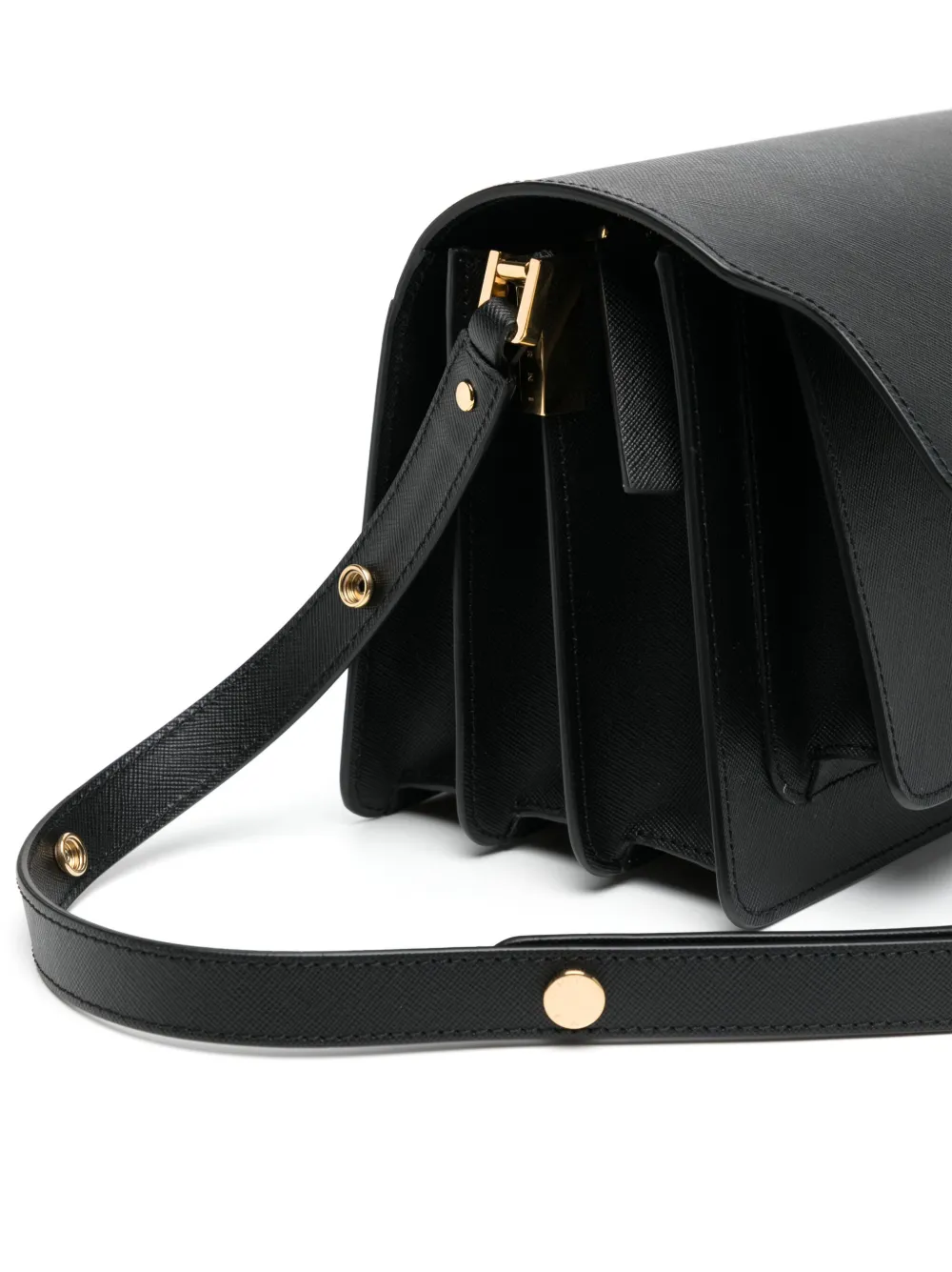 Shop Marni Medium Trunk Shoulder Bag In Black