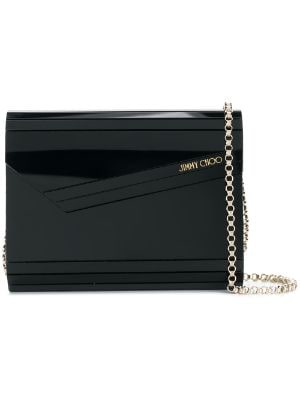 Jimmy Choo Emmie Patent Leather Clutch Bag - Farfetch