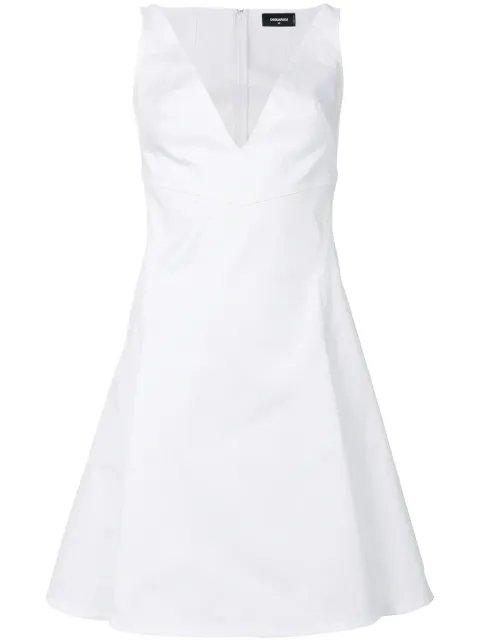 DSQUARED2 V-neck poplin dress