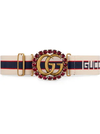 Gucci belt outlet striped