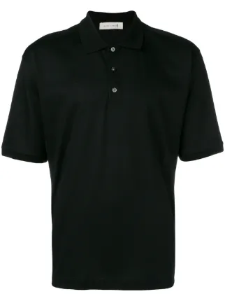 plain polo shirt black