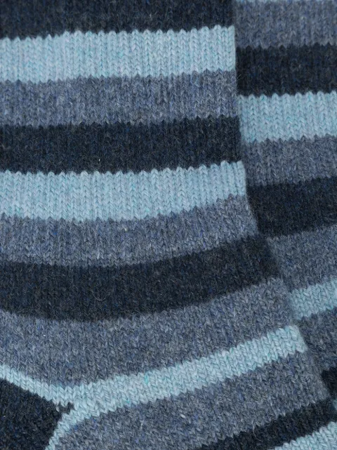 THE ELDER STATESMAN CASHMERE STRIPED SOCKS