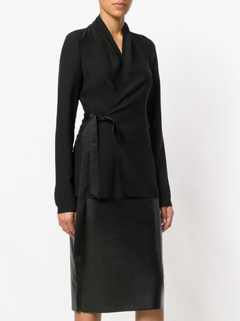 Rick Owens Wrap Front Blouse - Farfetch