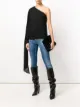 الصورة 2 من Saint Laurent بلوزة بأكمام غير متساوية