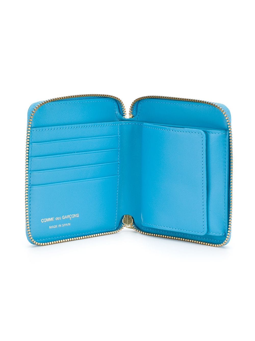 Shop Comme Des Garçons All-around Zipped Wallet In Blue
