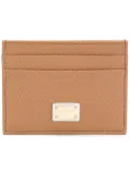 Dolce & Gabbana logo-tag leather card holder - Brown