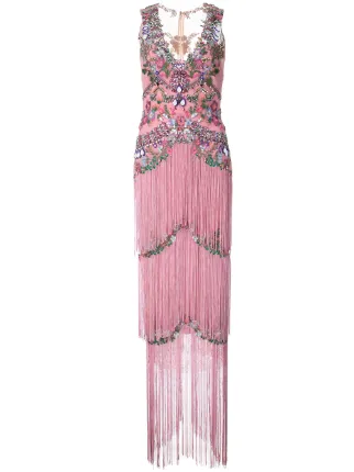 fringe evening gowns