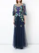 Image 2 of Marchesa Notte floral appliqué gown