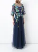 Marchesa Notte floral appliqué gown
