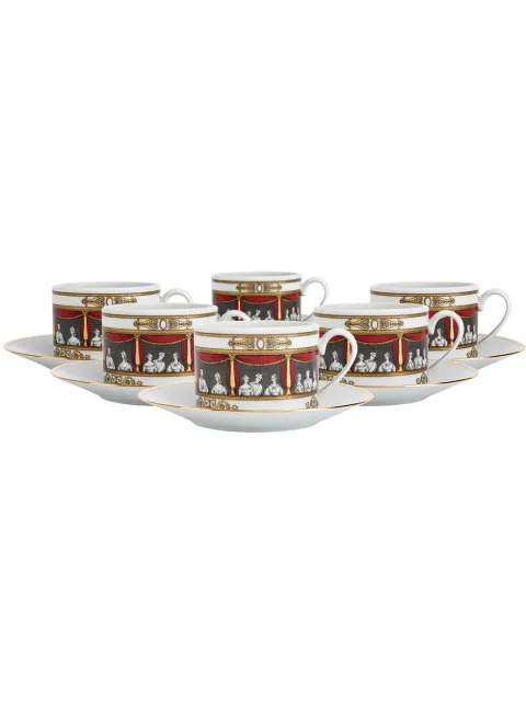 Fornasetti Don Giovani 6 cup set 
