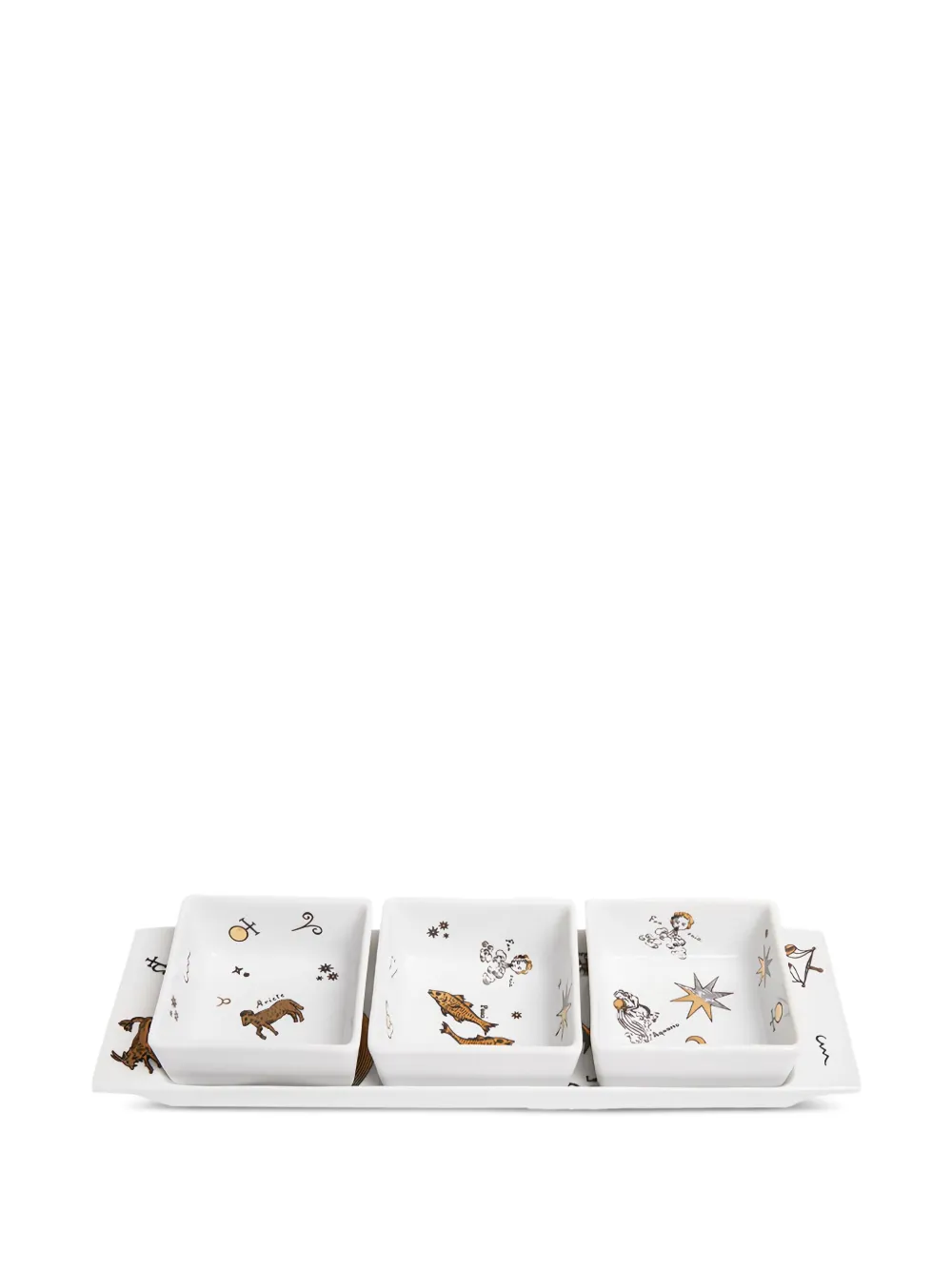 Fornasetti Astronomici appetizer set | White | Image 1