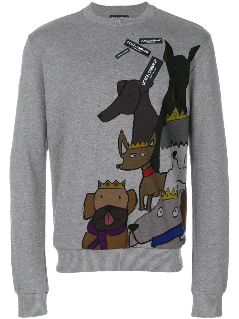dog print sweatshirt cartoon dog 