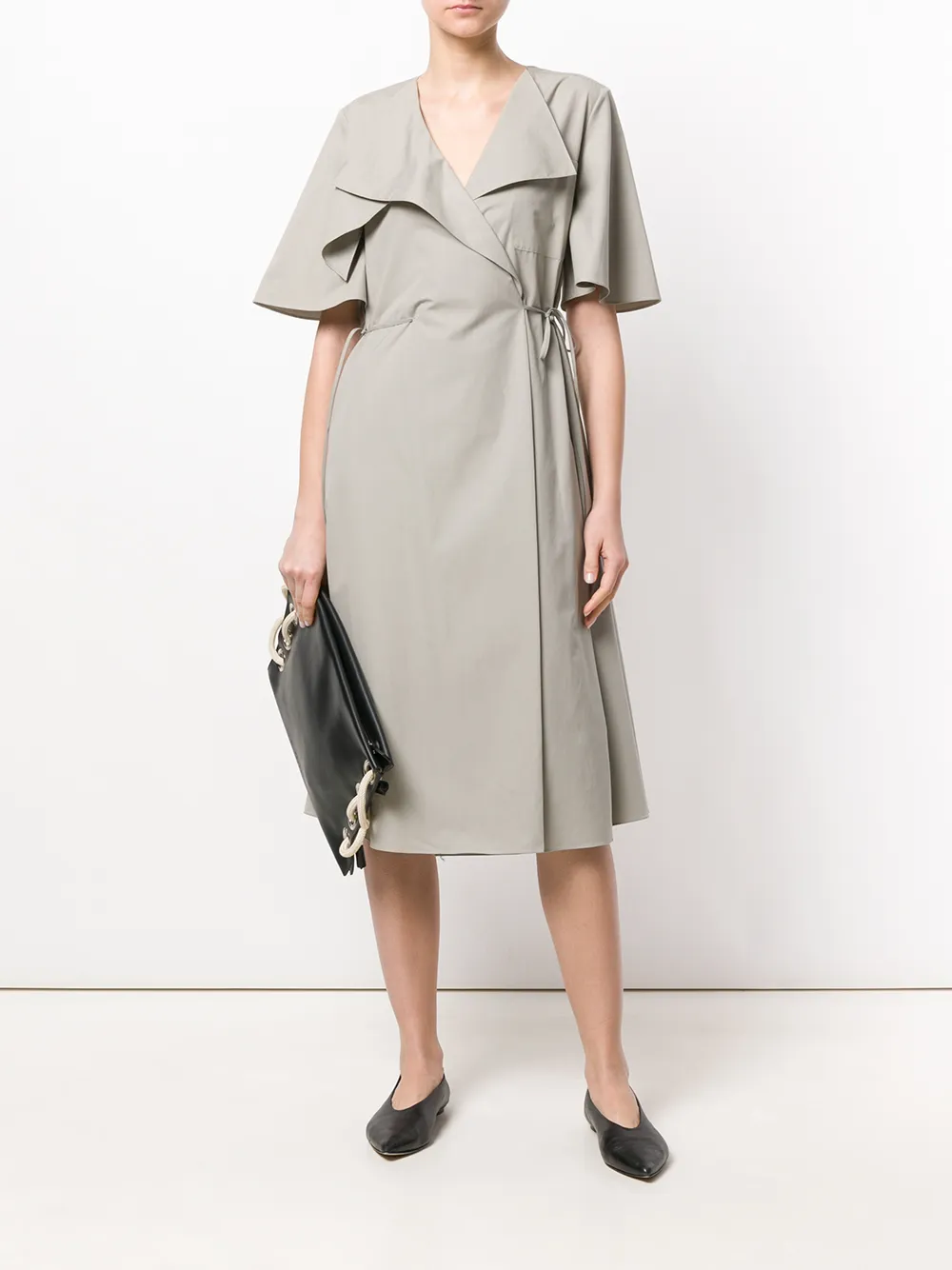 structured wrap dress