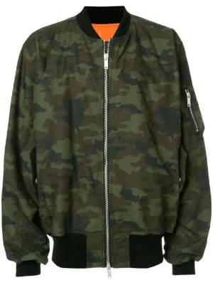 Heron Preston カモフラージュ ボンバージャケット | グリーン