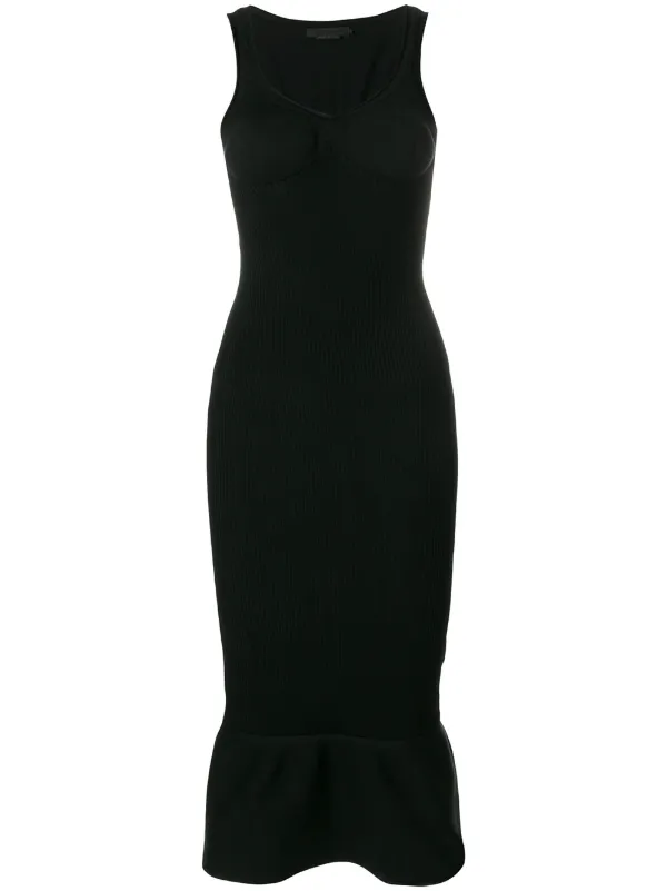 white peplum hem dress