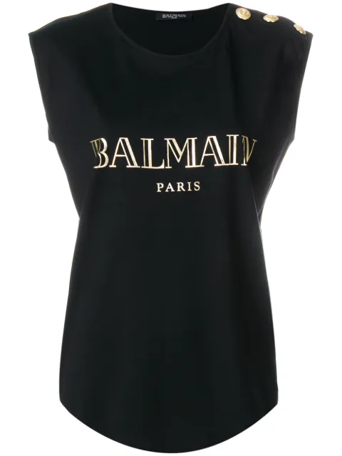 Balmain logo tank top