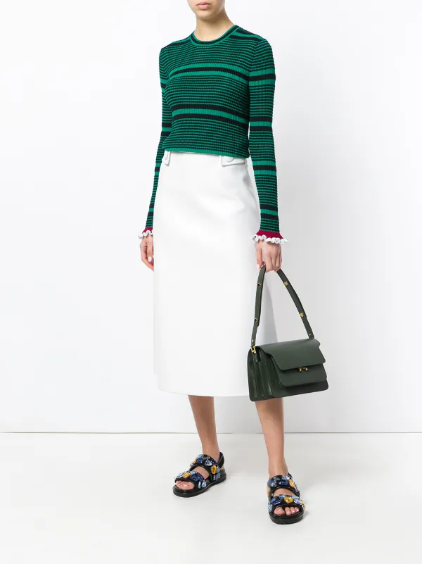 Marni Trunk Medium Bag Os Green Leather