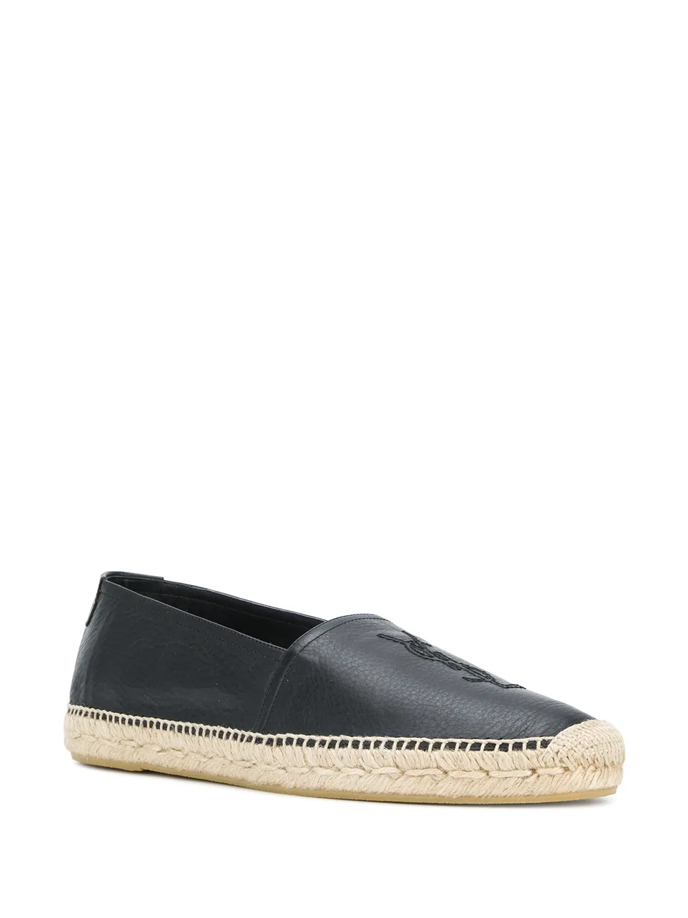 Monogram cloth espadrilles Saint Laurent Black size 44 EU in Cloth -  29131926