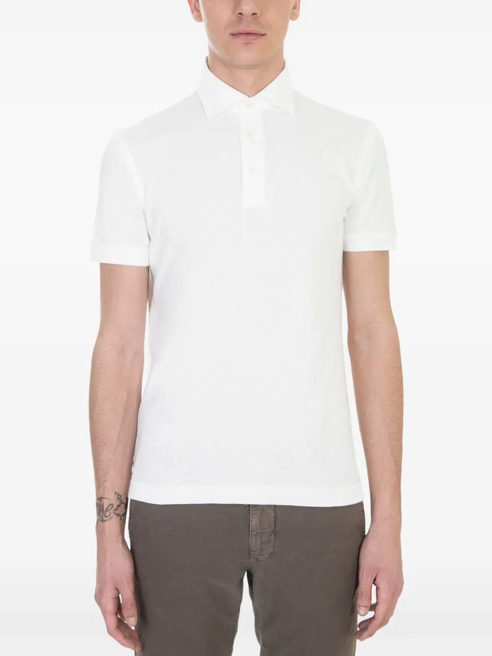 Dell'oglio Klassisches Poloshirt - Weiß