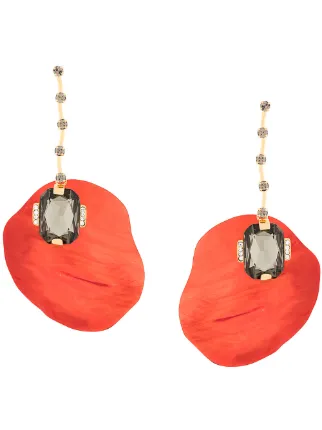 Marni Gemstone Drop Earrings Farfetch Marni Gemstone Drop Earrings