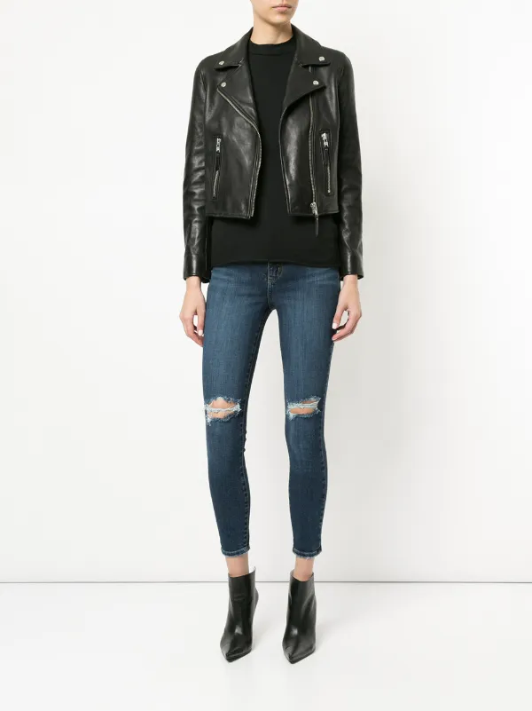 nobody denim classic leather jacket