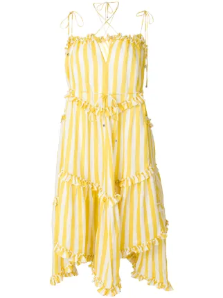 zimmermann yellow stripe dress