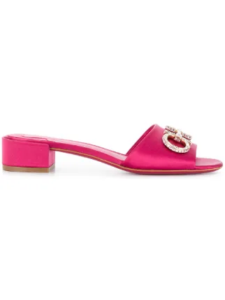 pink ferragamo sliders