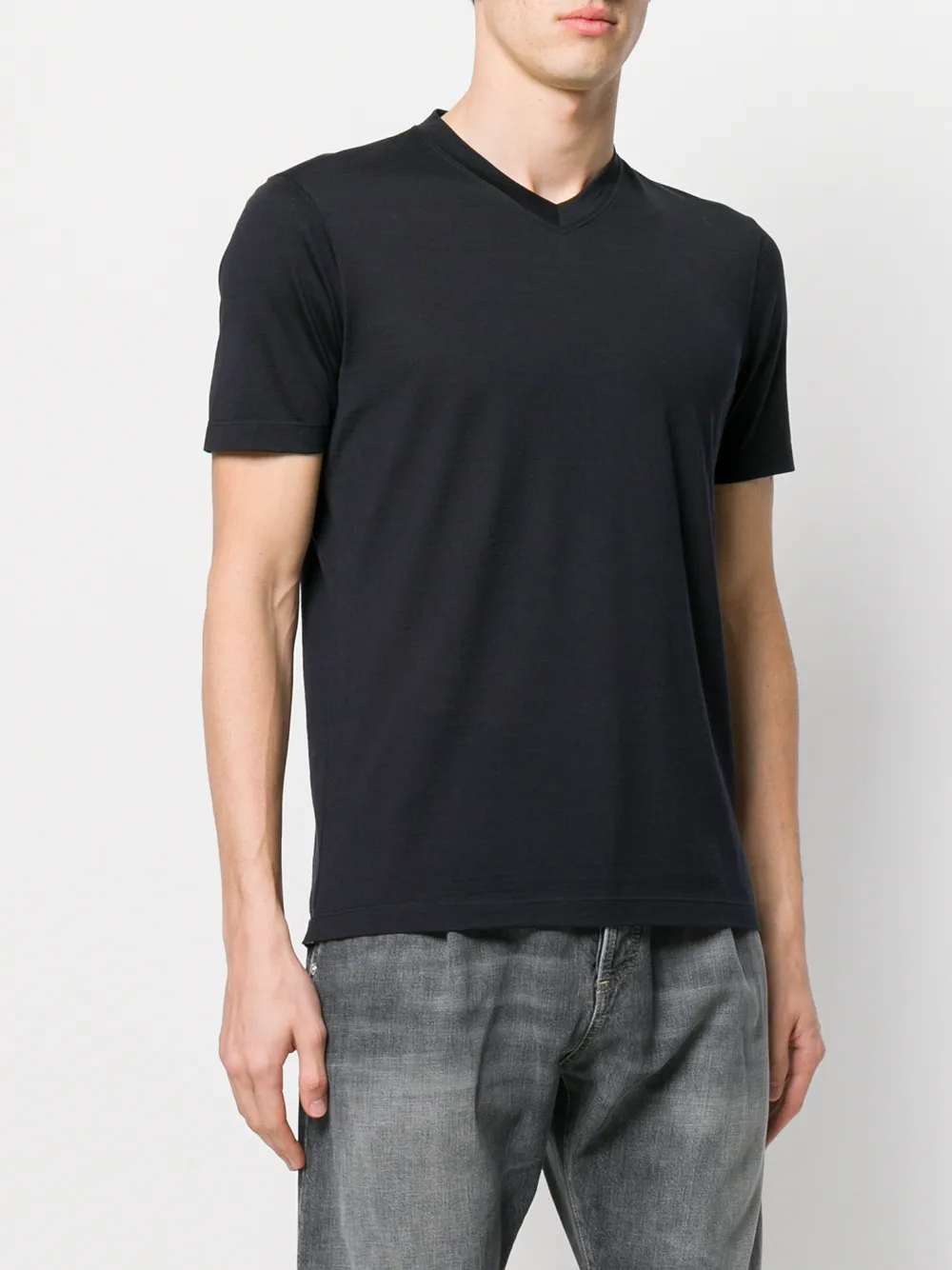 Brunello Cucinelli V-neck T-shirt Blauw