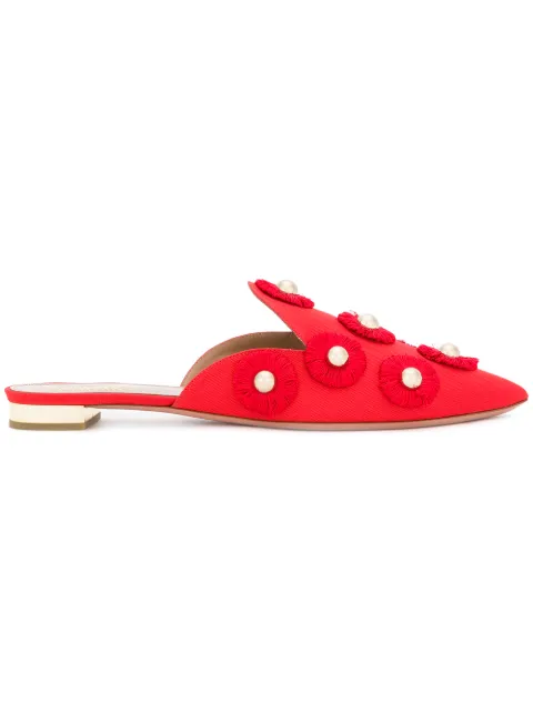 Aquazzura 선플라워 뮬 - Farfetch
