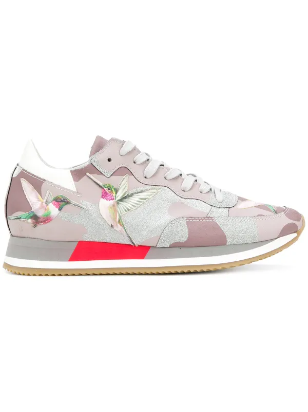 Philippe Model 'Tropez' Sneakers Mit Vogel Print Farfetch Sneakers für Herren im Sale Philippe Model Farfetch