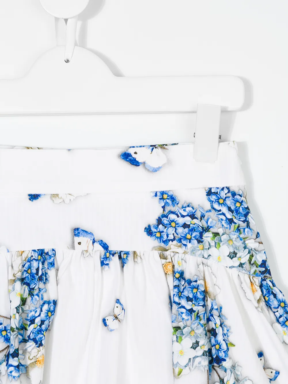 Monnalisa floral ruffle skirt Wit