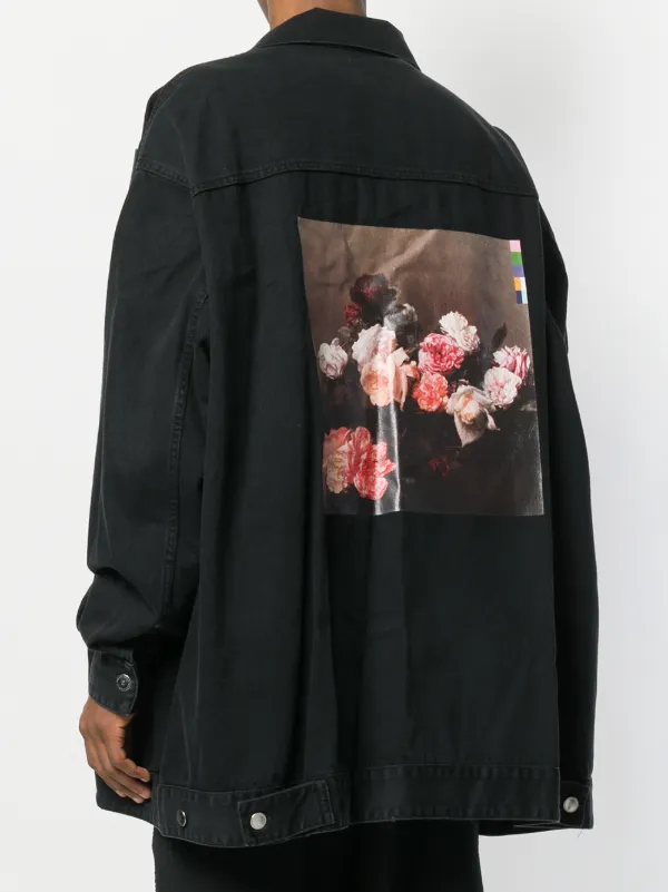 raf simons new order denim jacket