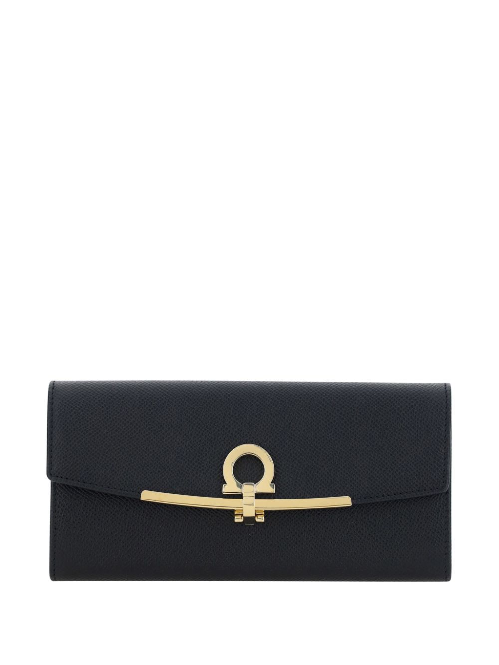 Ferragamo Gancini flip-lock leather purse - Black