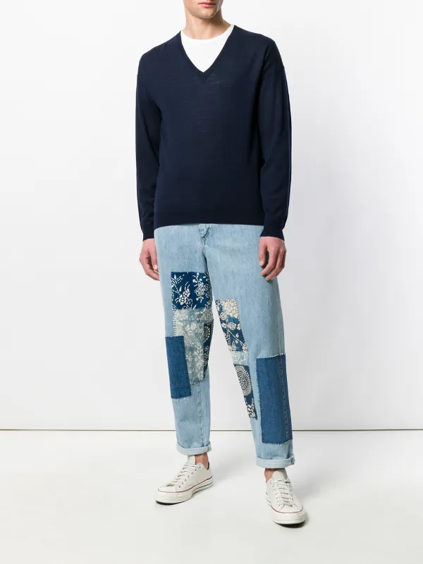 reworked denim jeans