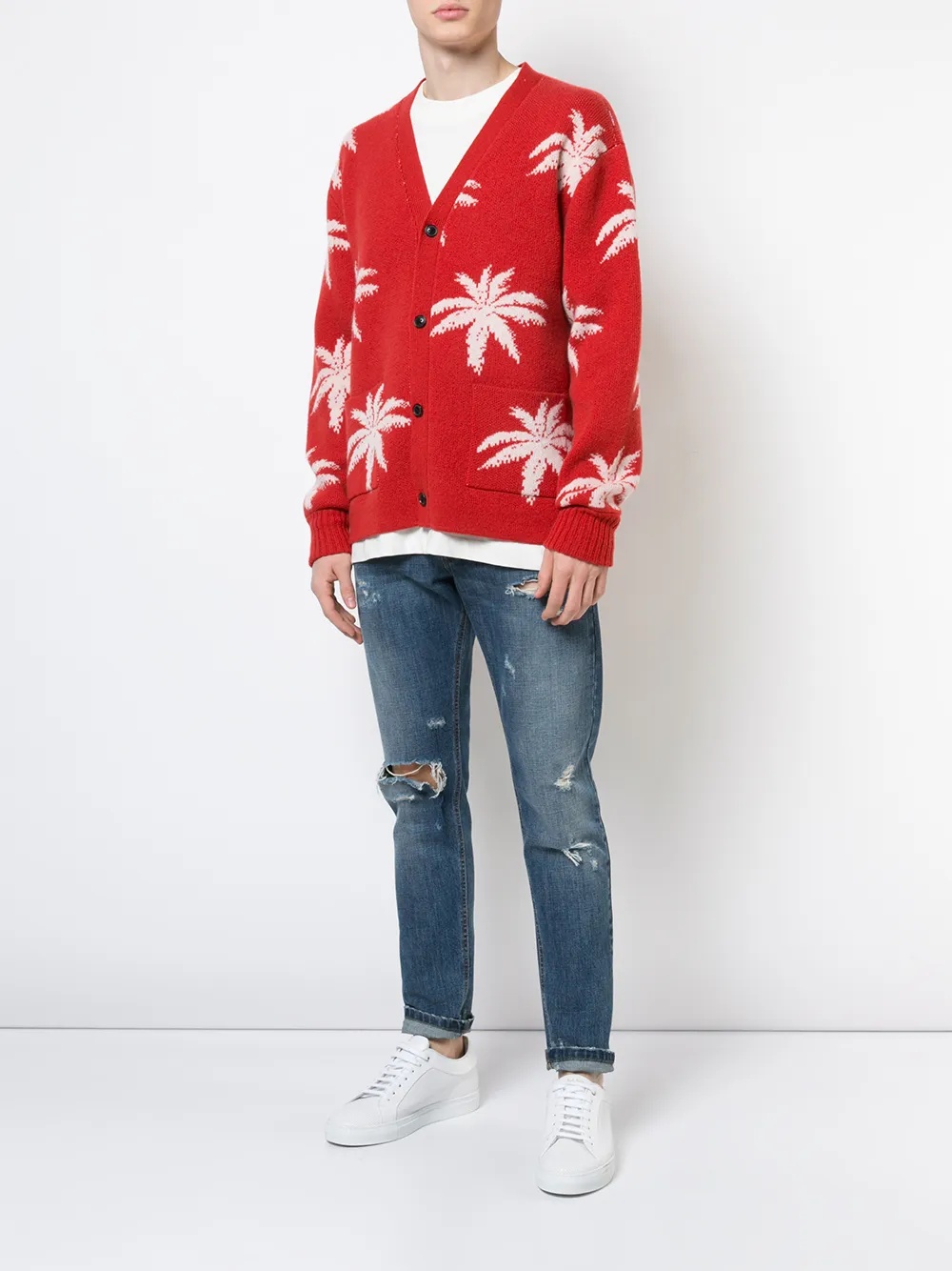 amiri palm cardigan
