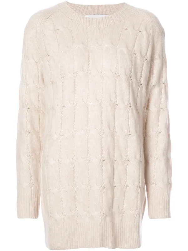 oversized cable knit sweater dress