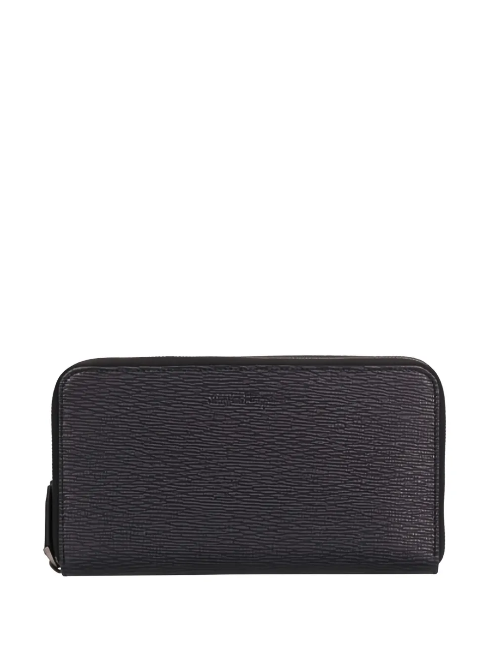 Ferragamo versierd gemaakte ritssluiting rond portefeuille Zwart