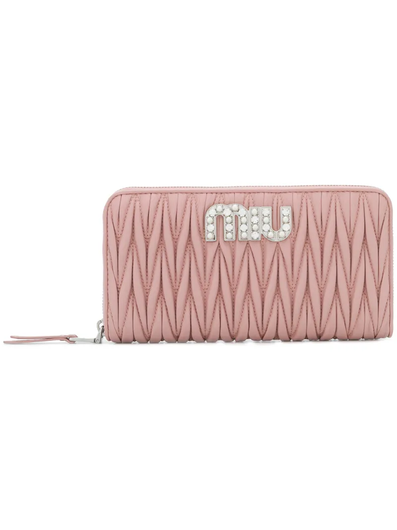 плиссированный континентальный кошелек  Miu Miu