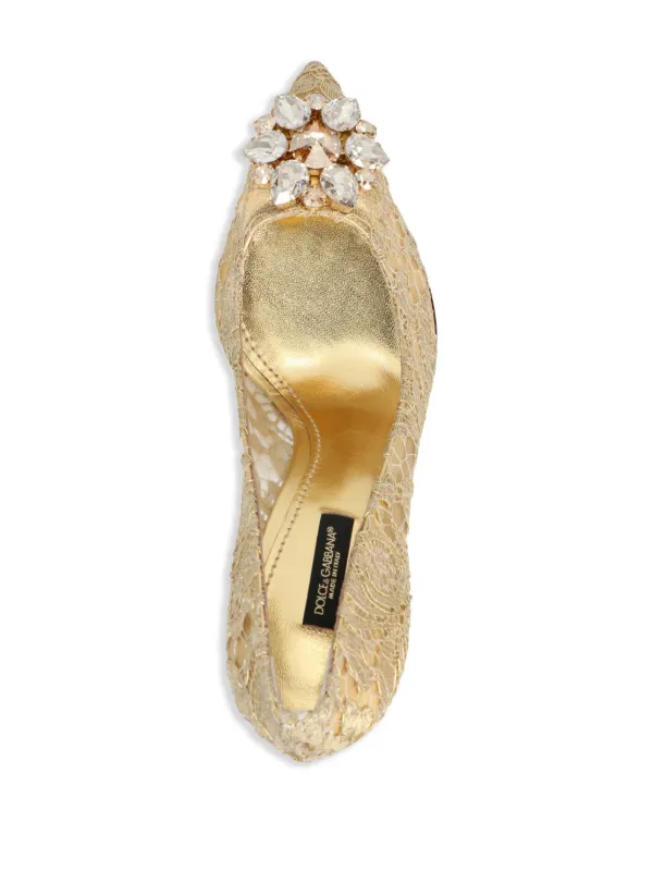 VIP【関税送料無料】希少 DOLCE & GABBANA MULTICOLOR PUMPS Dolce & Gabbana Multicolor Leather Crystal Heels Slingback