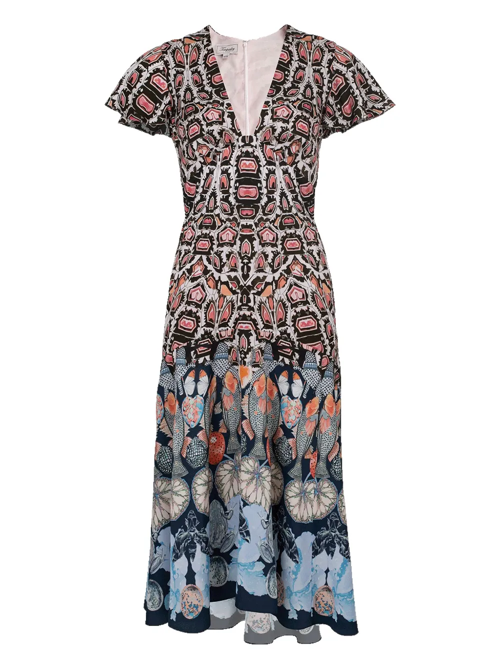 Temperley London Abito stampato - Rosso