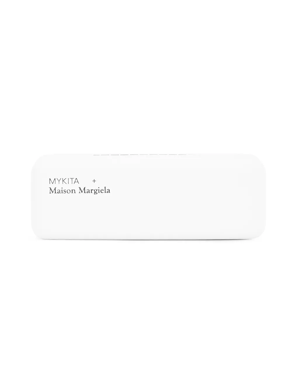 Shop Mykita X Maison Margiela Oval Sunglasses In White